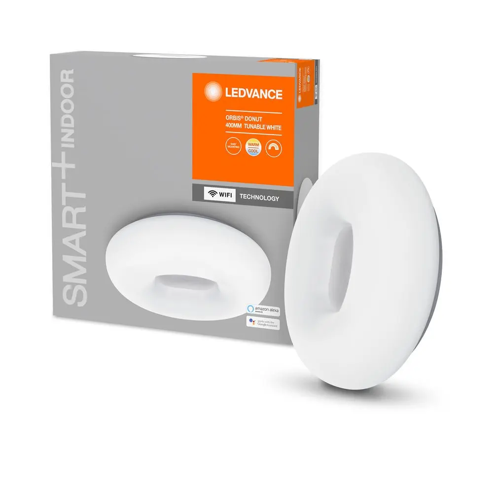 Chytré WiFi LED stropní světlo DONUT, nastavitelná bílá