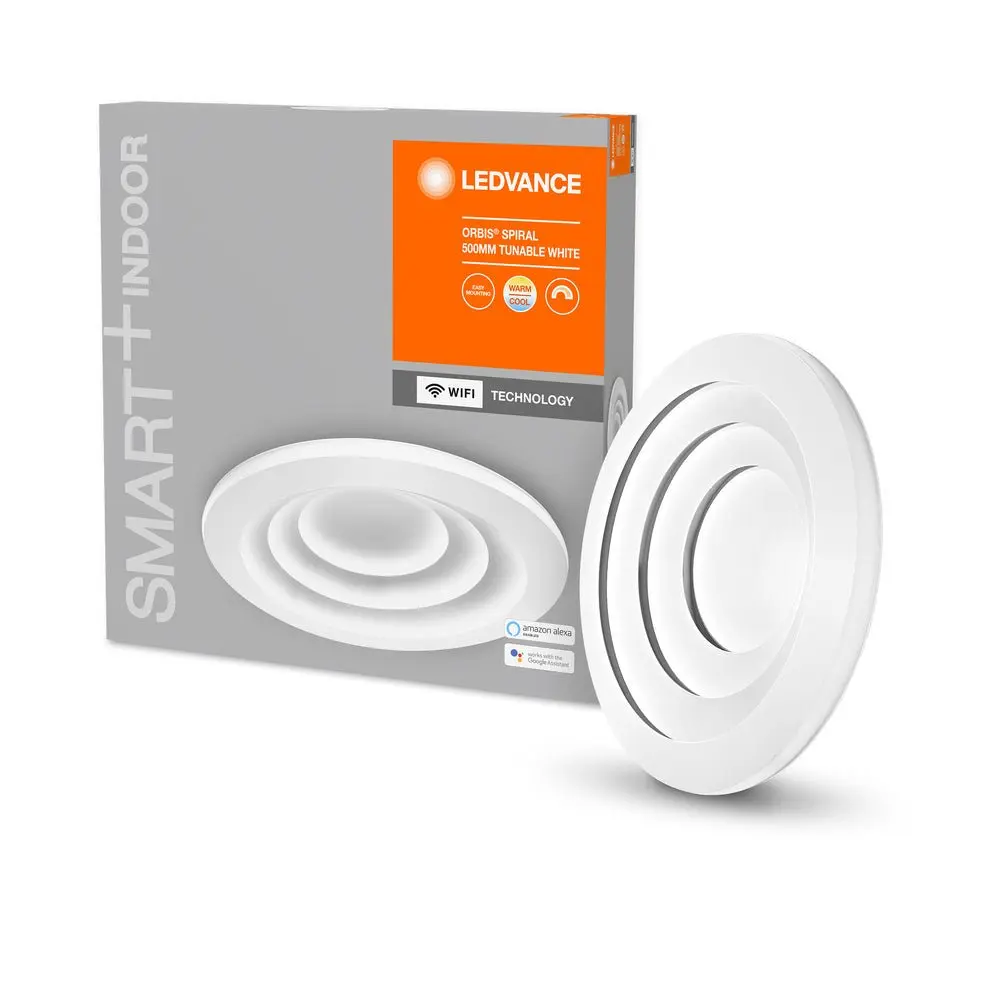 Chytré WiFi LED stropní světlo SPIRAL, nastavitelná bílá