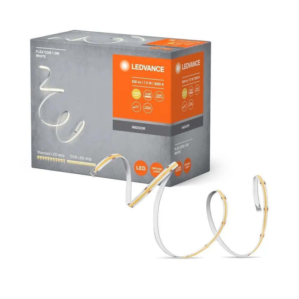 Prémiový LED COB pásek 7.5 W FLEX 1.5m, teplá bílá