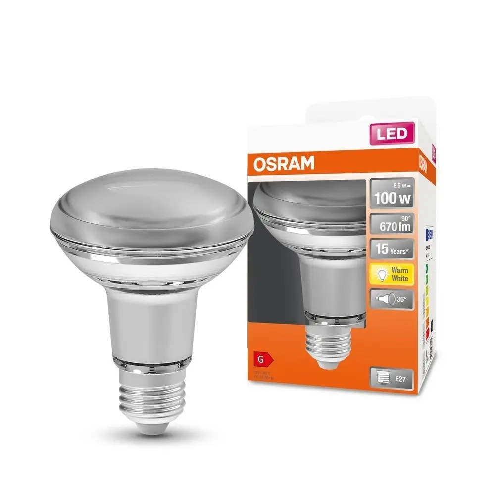 OSRAM LED žárovka R80 100 9,1 W E27 2700 K teple bílá
