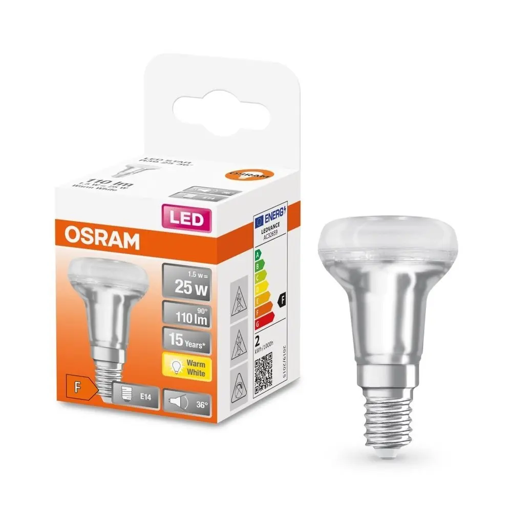 LEDVANCE OSRAM LED STAR R39 25 non-dim 36d 1,5W/827 E14