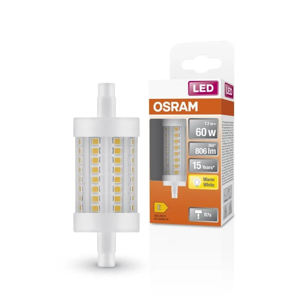 Speciální LED žárovka R7s 7,3 W LINE, teplá bíá