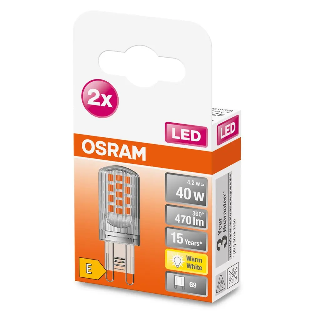 2ks speciální žárovka LED PIN G9 220-240V 4.2W