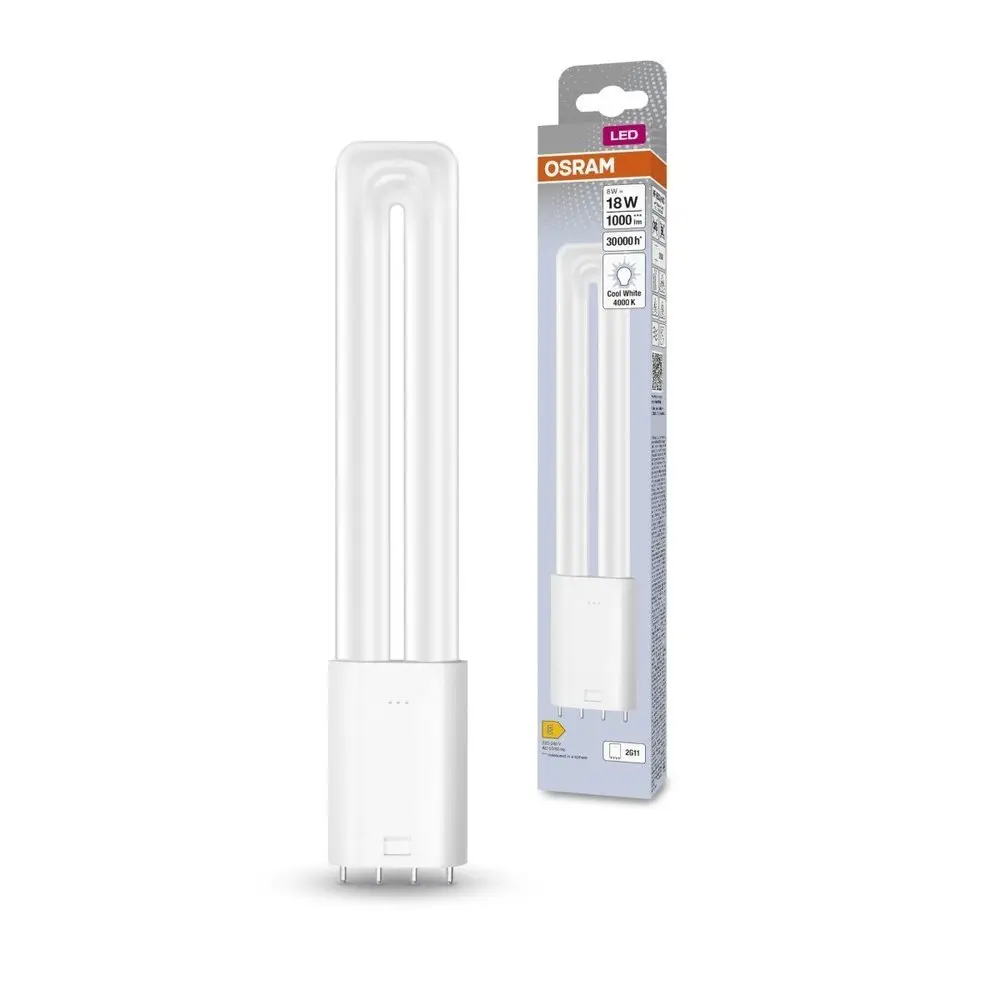 Trubicová LED žárovka 2G11 8 W DULUX, studená bílá