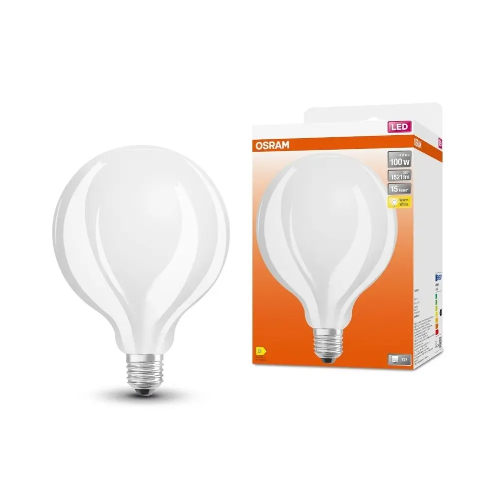 LEDVANCE OSRAM LED STAR CL GLOBE125 GL FR 100 non-dim 11W/827 E27