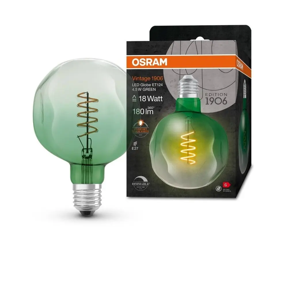 LEDVANCE Vintage 1906 ET124 GREEN DIM 18 4.5W/1600K E27 4058075761858