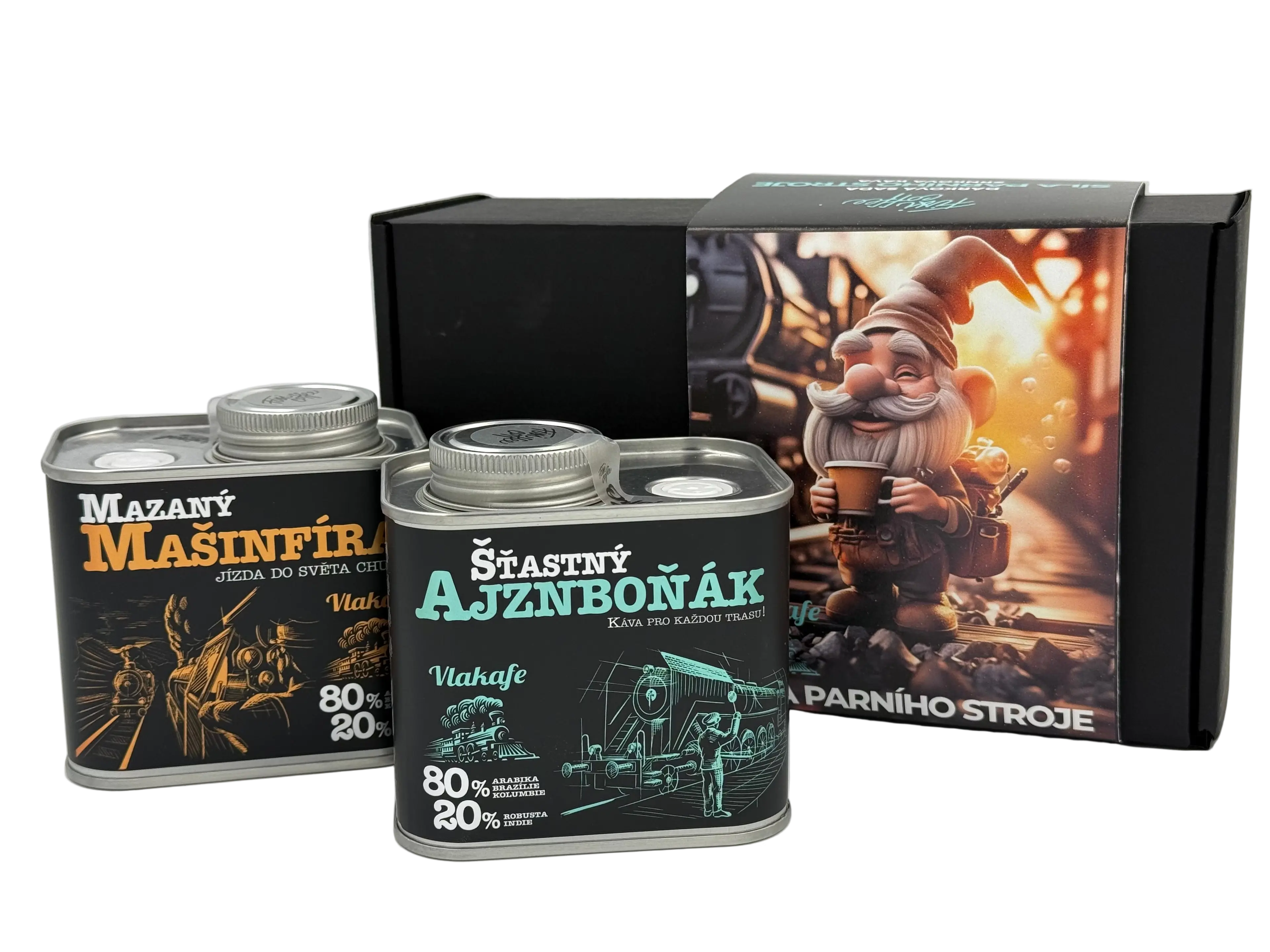 Fixi Coffee Vlakafe – síla parního stroje – dárková sada