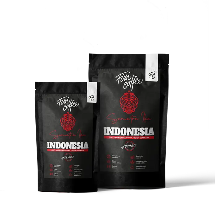 Fixi Coffee Indonesie Sumatra – výběrová káva, 100% arabica zrnková /