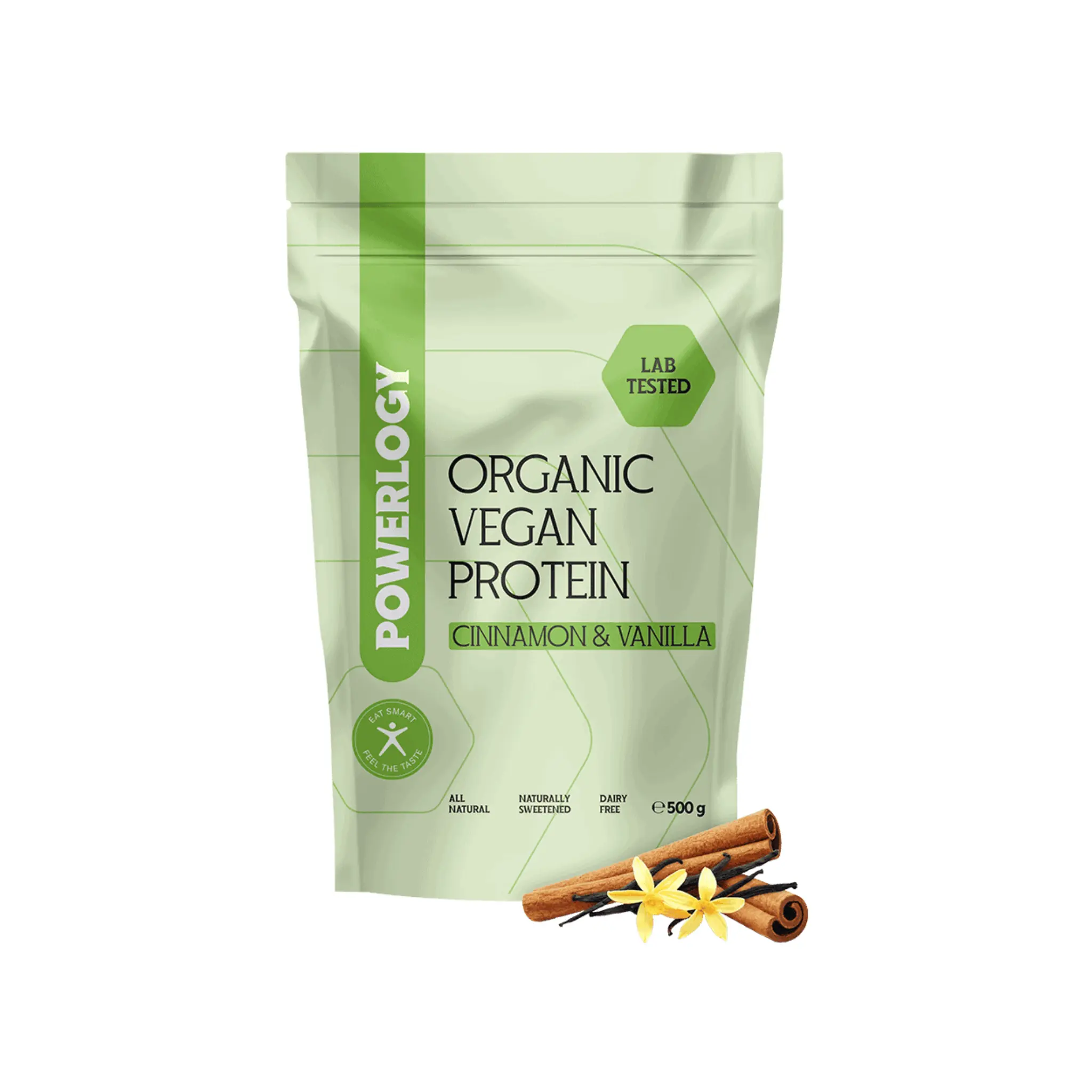 Organic Vegan Protein - skořice a vanilka, 500 g