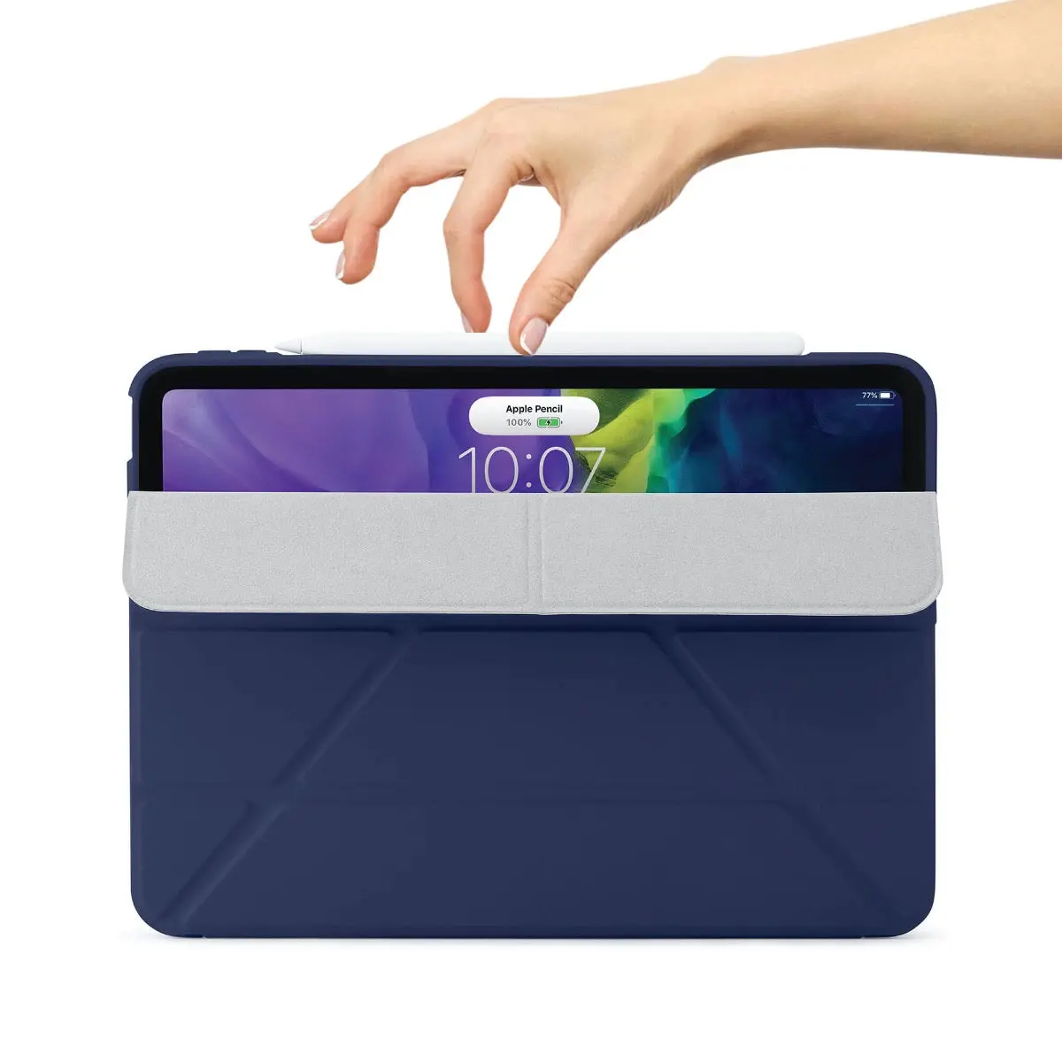 Pouzdro Pipetto Origami pro iPad Air 4 10.9" (2020) - námořnicky modré