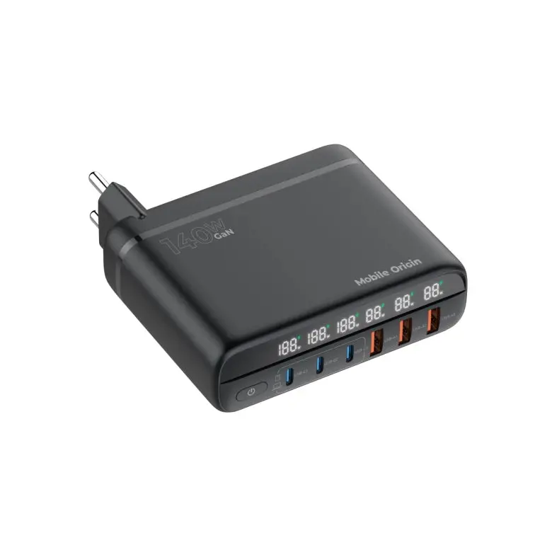 140W nabíječka Mobile Origin GaN Travel Charger – černá