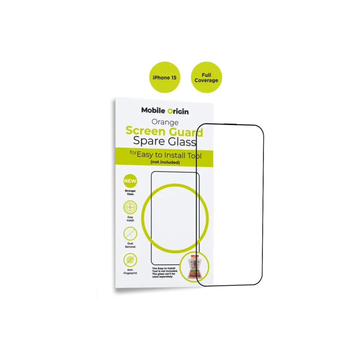 Ochranné sklo pro iPhone 15 Mobile Origin Screen Guard Spare Glass