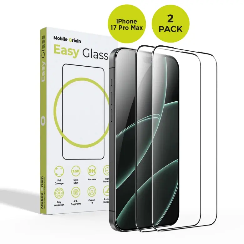 Ochranné sklo pro iPhone 18 Pro Max / 17 Pro Max Mobile Origin EasyGlass - 2 ks