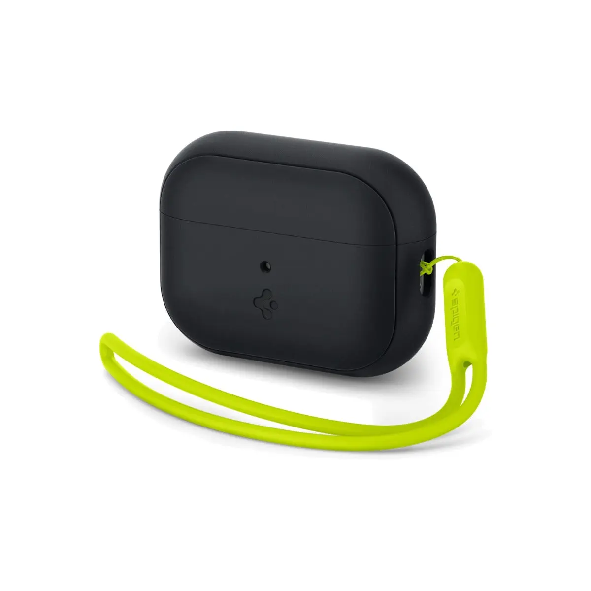 Spigen Silicone Fit pouzdro s poutkem Apple AirPods Pro (2nd Gen) černé/limetkové