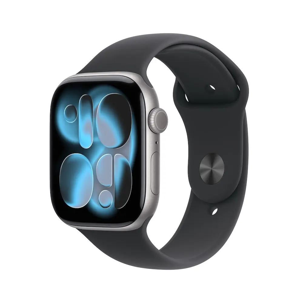 Apple Watch Series 11 GPS + Cellular 42mm Vesmírně šedý hliník s černým sportovním řemínkem - M/L