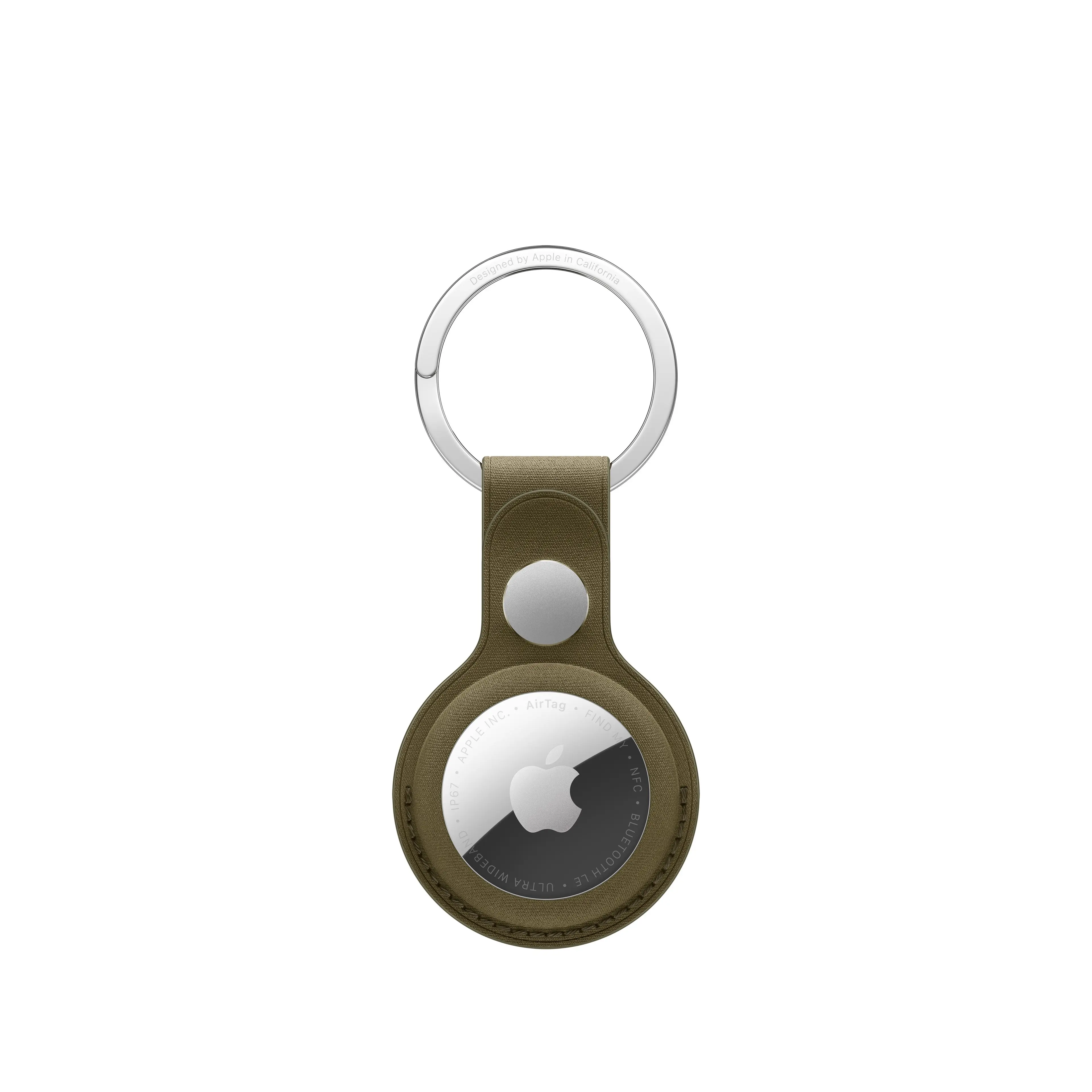 AirTag FineWoven Key Ring - Dark Olive