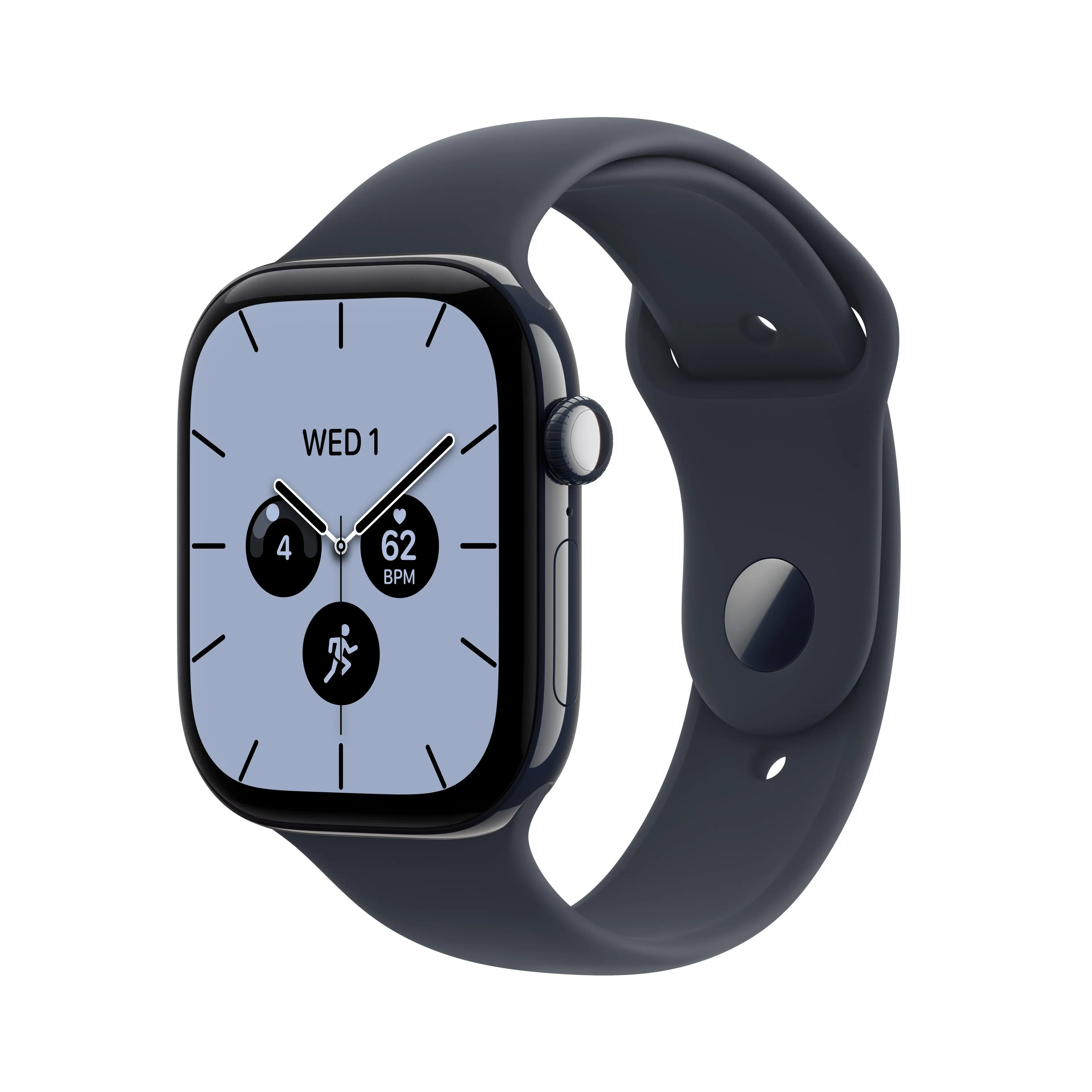 Apple Watch Series 12 • GPS + Cellular • 46mm pouzdro z nočně modré keramiky • Námořnicky modrý sportovní řemínek – S/M