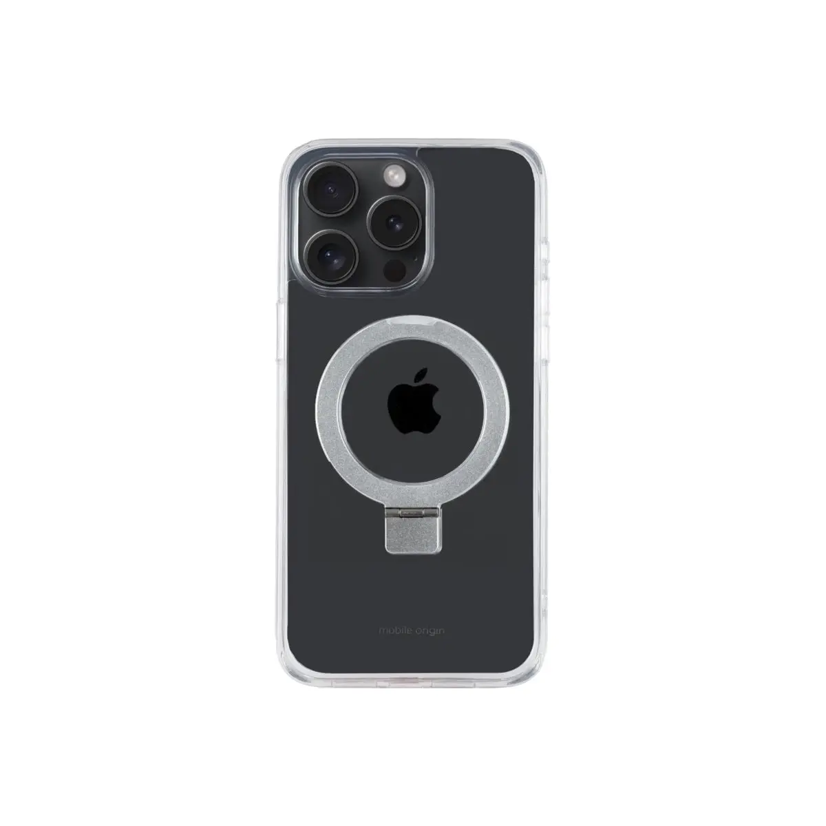 Pouzdro na iPhone 15 Pro Max Mobile Origin RingMag - průhledné