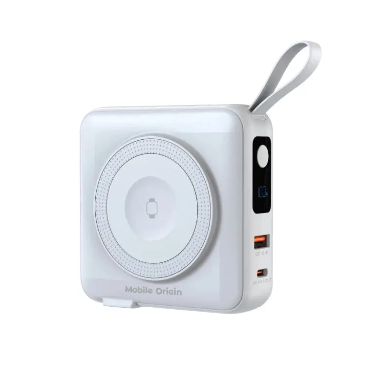 Powerbanka a cestovní nabíječka Mobile Origin PowerBank Travel Charger 10 000 mAh - bílá