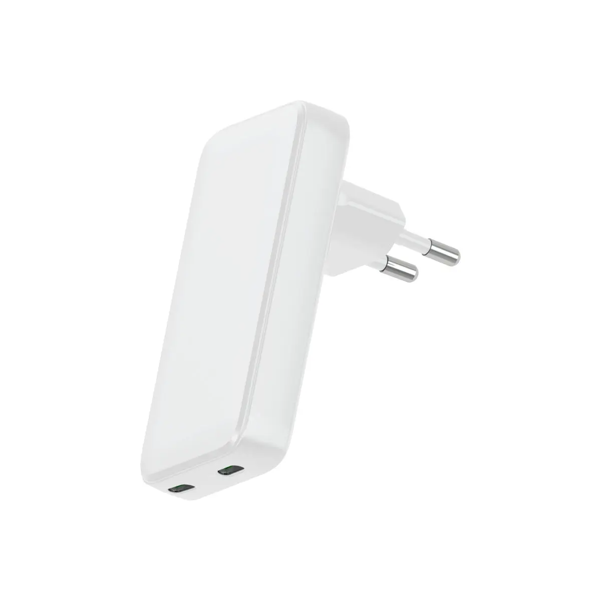 45W GaN tenká nabíječka Dviced 2× USB-C - bílá