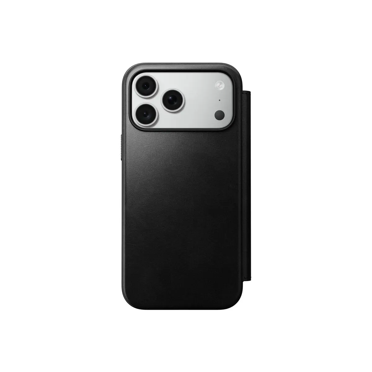 Kožené flipové pouzdro pro iPhone 18 Pro Max/17 Pro Max Nomad Modern Leather Folio Horween - černá