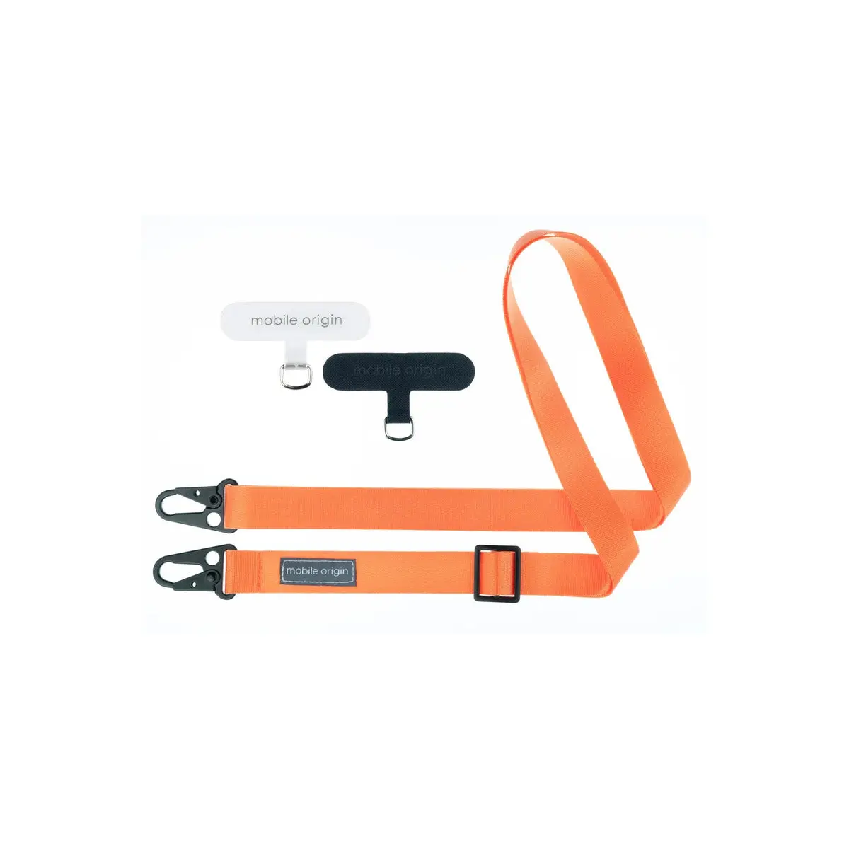 25mm popruh na telefon Mobile Origin Lanyard rope 84 - 165cm - oranžový