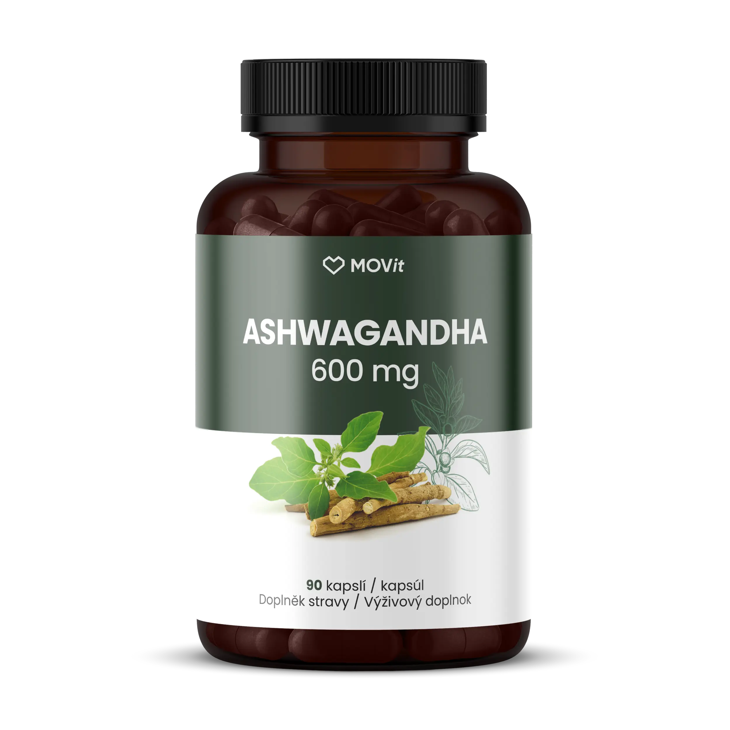 MOVIT ENERGY Ashwagandha 600 mg premium 5% withanolidů 90 kapslí