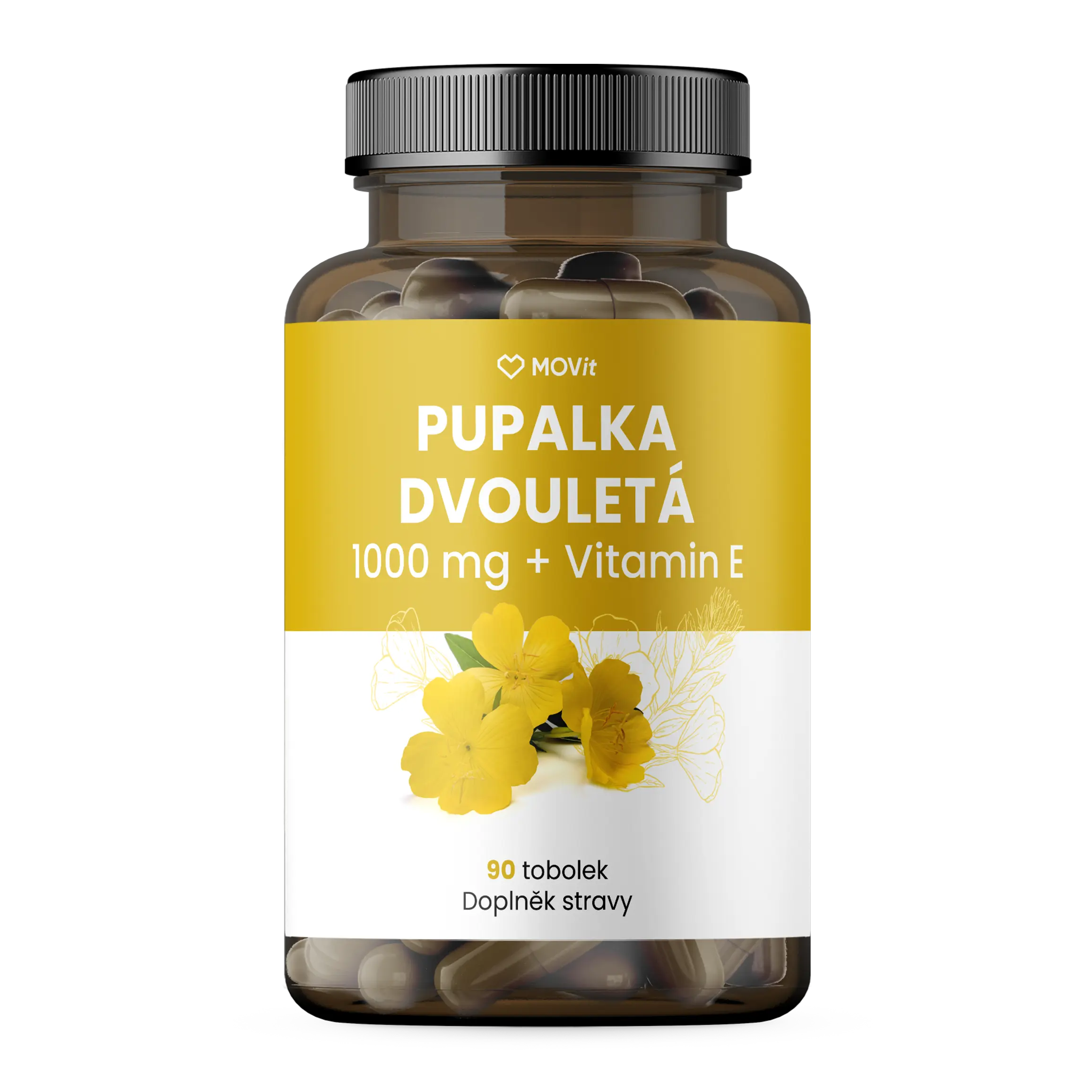 MOVit Pupalka dvouletá 1000mg+Vitamin E tob.90