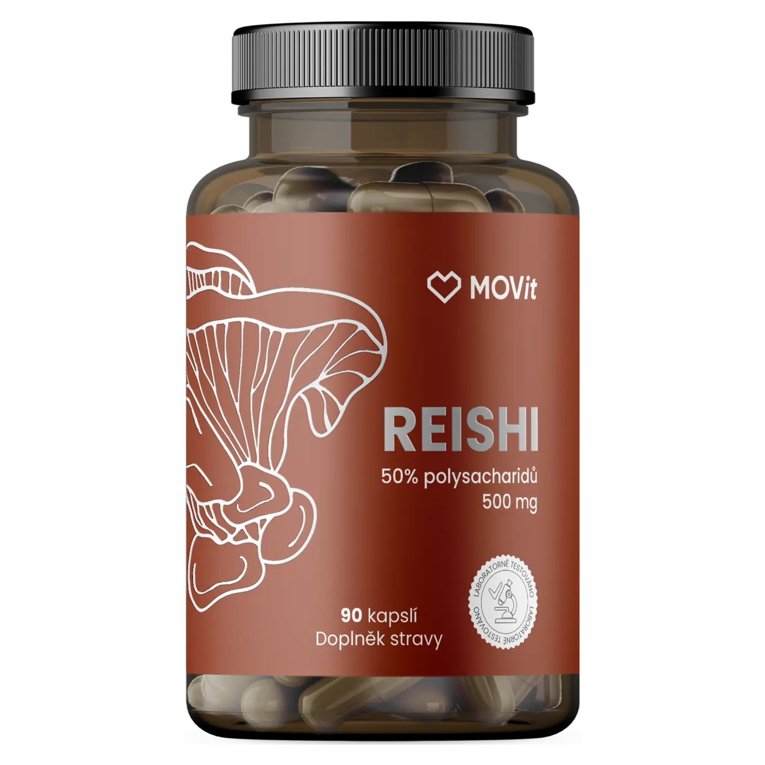 MOVIT ENERGY Reishi 50% polysacharidů 500 mg 90 kapslí