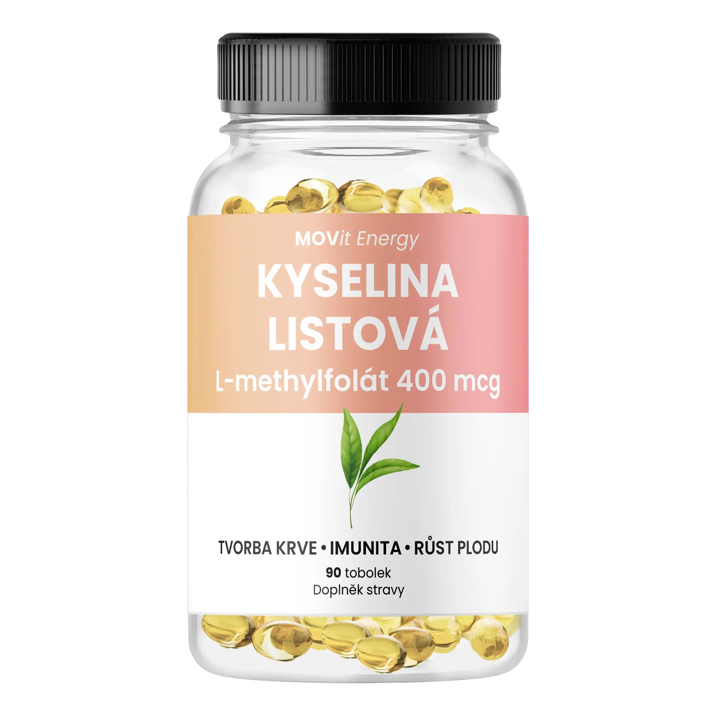 MOVit Kyselina listová L-methylfolát 400mcg 90 tablet