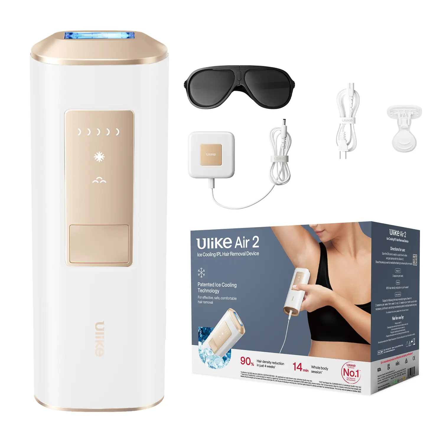 Ulike Air 2 Sněhově bílá – zlatá