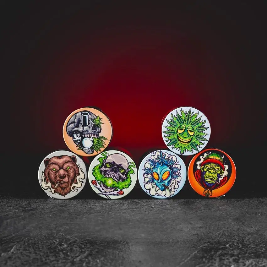 Drtič tabáku kovový 49mm WF Weed