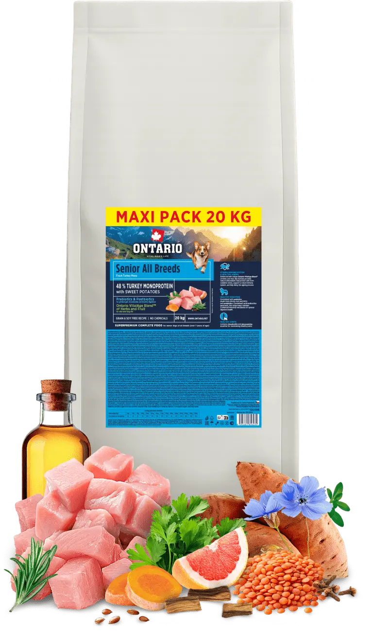Ontario Senior All Breeds Monoprotein Turkey & Sweet Potatoes 20kg
