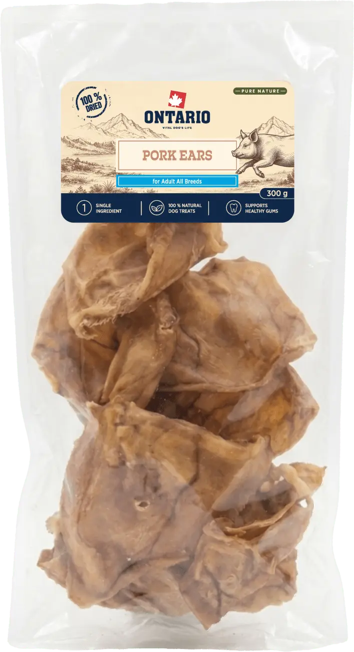 Sušené vepřové ucho Ontario Pure Nature 300 g