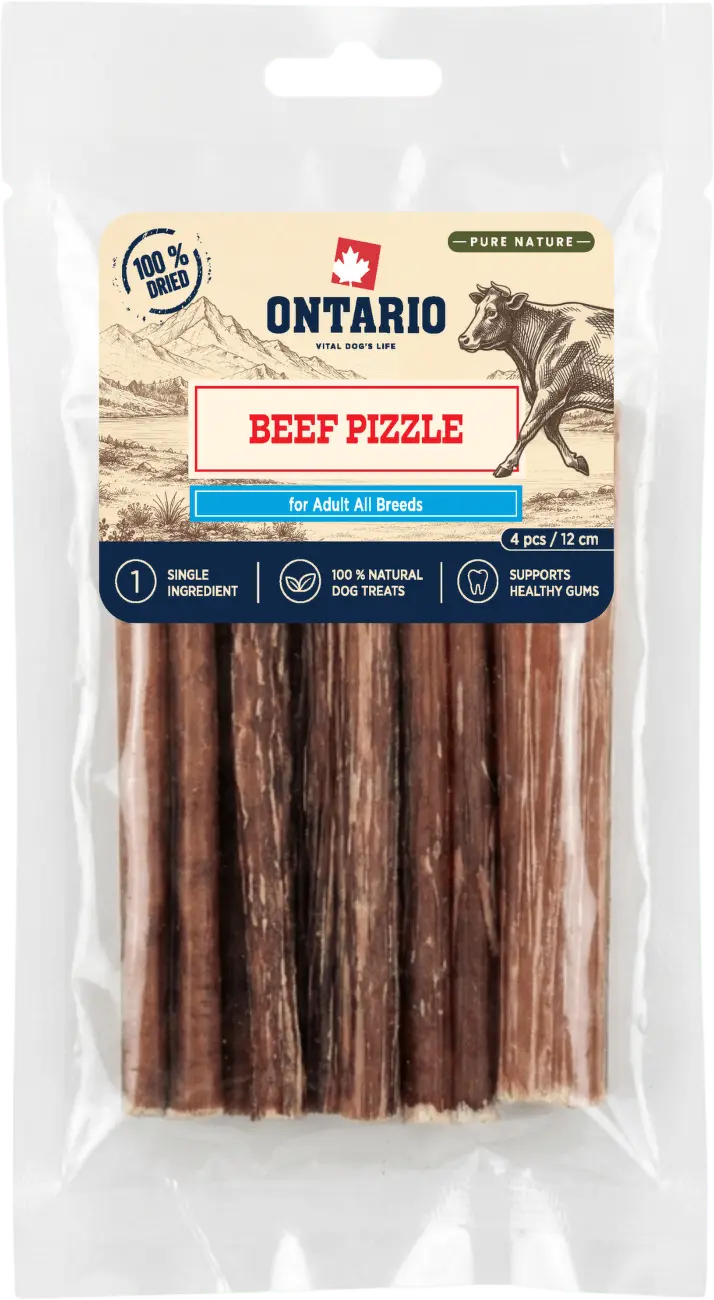 Sušený hovězí penis Ontario Pure Nature 4 ks 12 cm