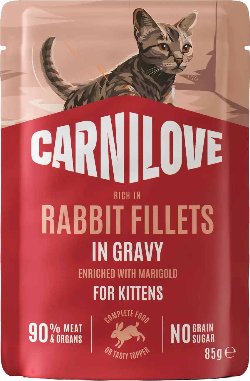 Carnilove Cat Pouch Gravy Rabbit+Marigold Kittens 85g + Množstevní sleva