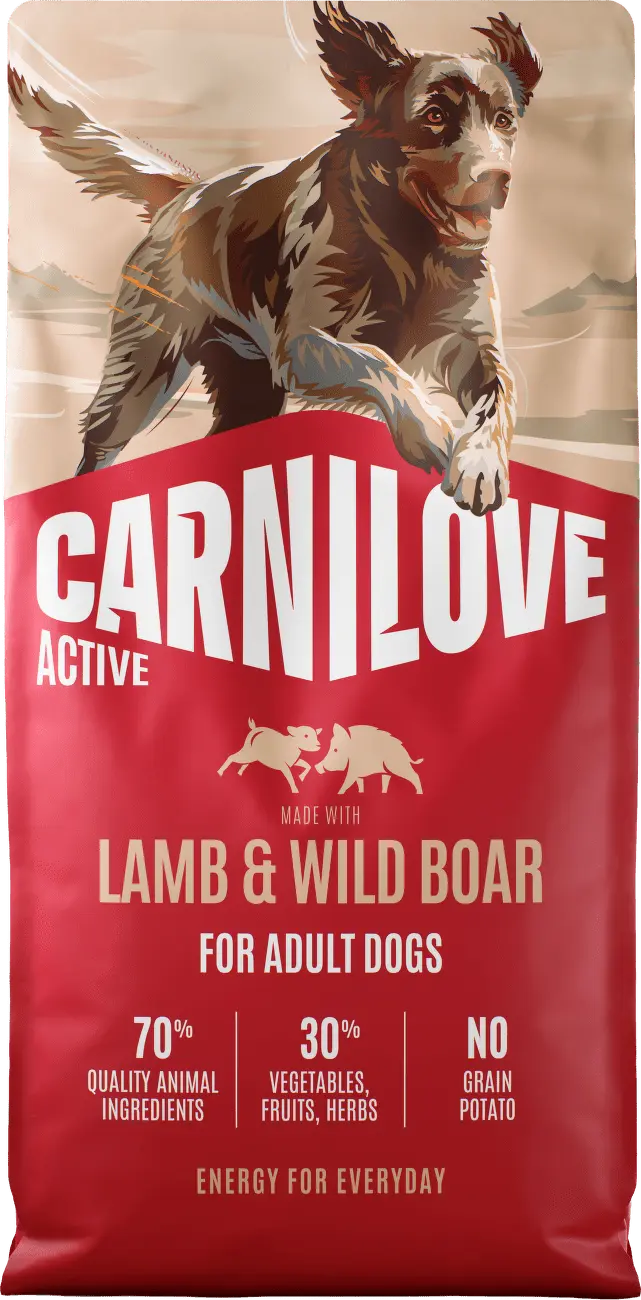Granule CARNILOVE Active pro dospělé psy jehněčí a divočák 12 kg