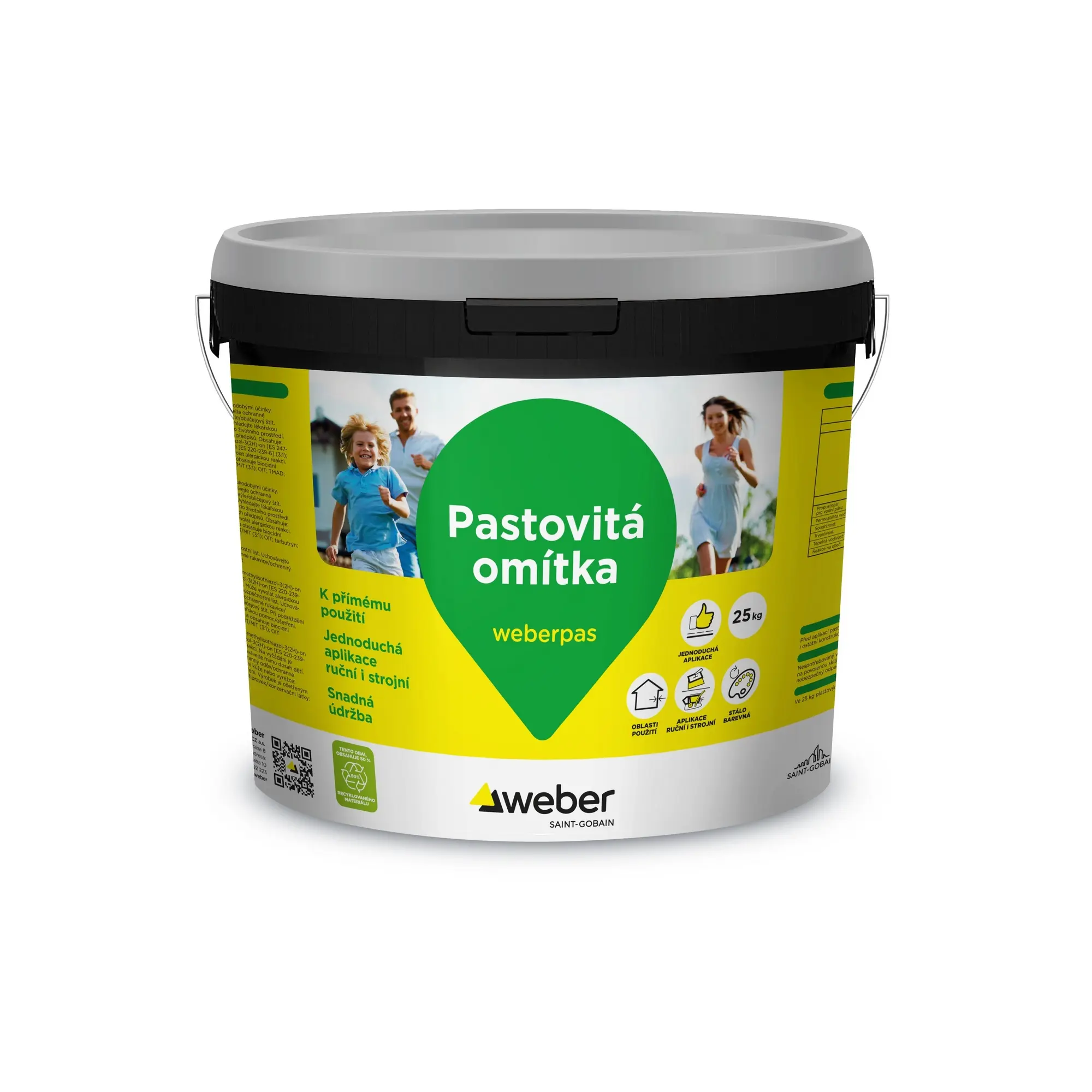 Omítka dekorativní weberpas silikon concrete BI00 25 kg