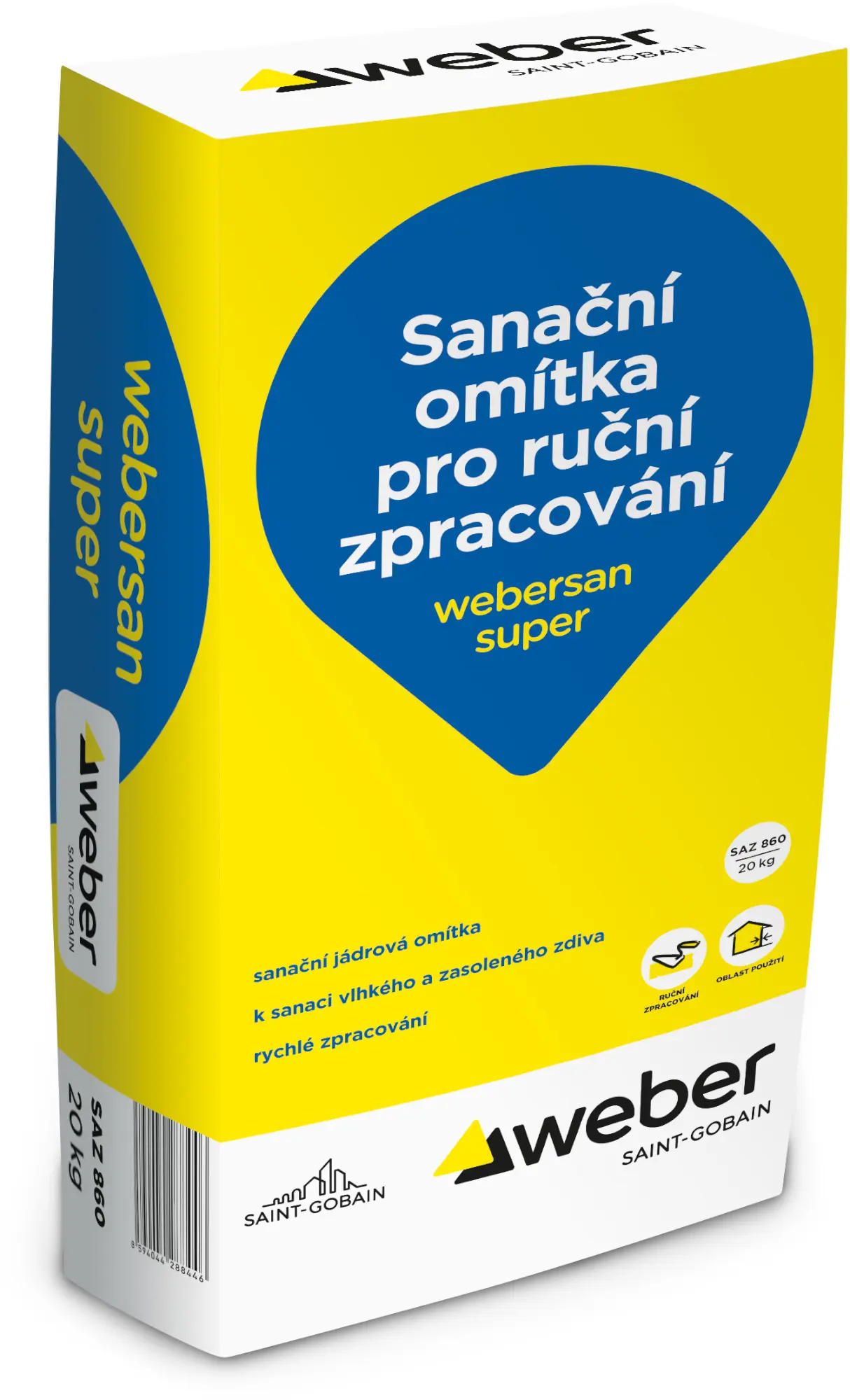 Omítka sanační jádrová webersan super 20 kg