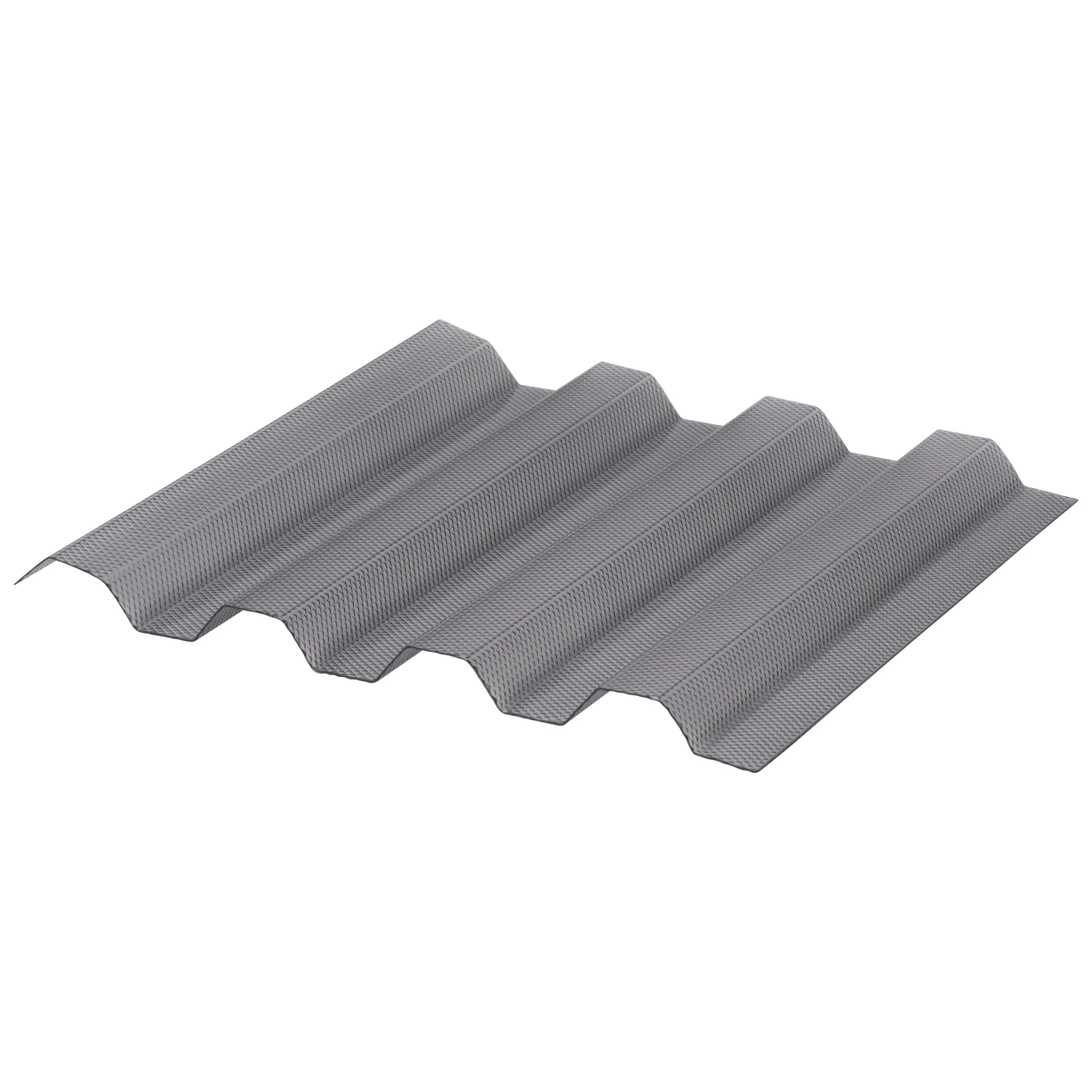 Deska polykarbonátová trapézová TOPLIGHT T 76/18 microprisma 2UV antracit 0,9×1 060×4 000 mm