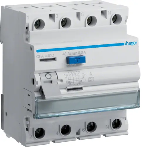 Chránič proudový Hager CFA440D