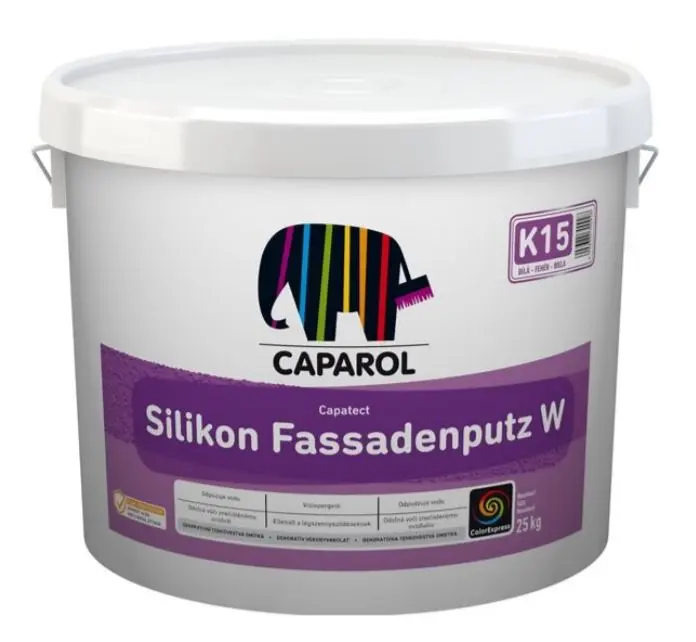 Omítka silikonová Caparol Silikon Fassadenputz W K15 1,5 mm bílá 25 kg
