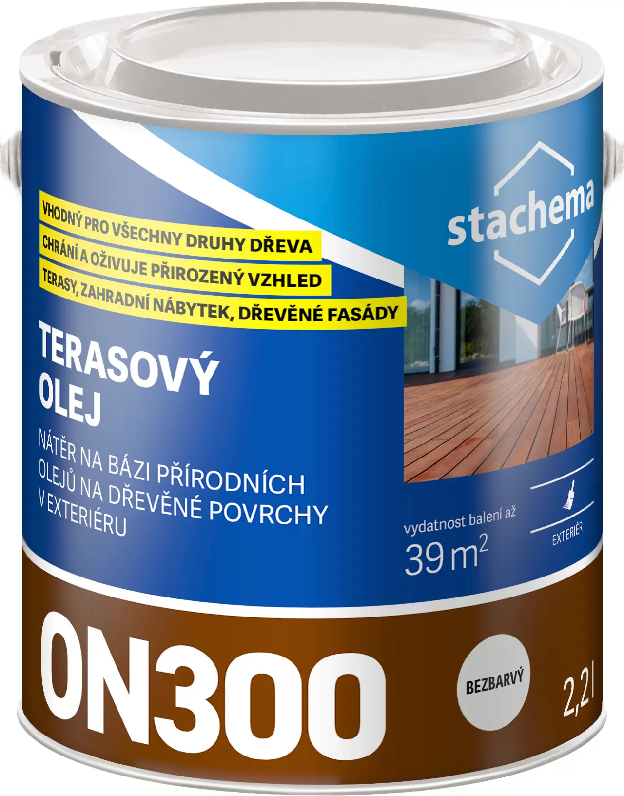 Olej terasový Stachema ON300 modřín 2,2 l