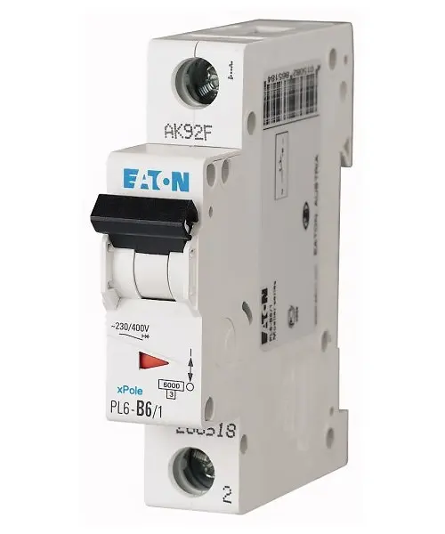 Jistič Eaton PL6-B6/1 6 kA B 6 A