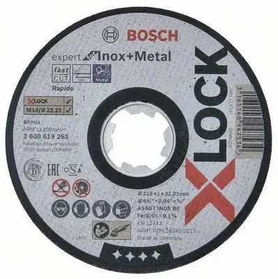 Kotouč řezný Bosch Expert for Inox+Metal X-LOCK 115×1mm