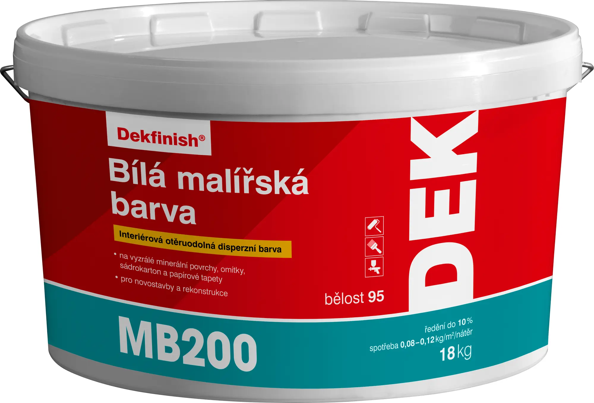 Malba interiérová DEK MB200 bílá 18 kg