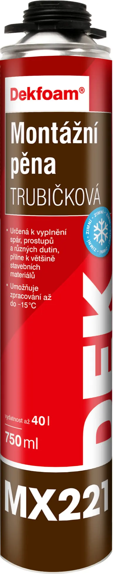 Pěna montážní DEKFOAM MX221 zimní trubičková 750 ml