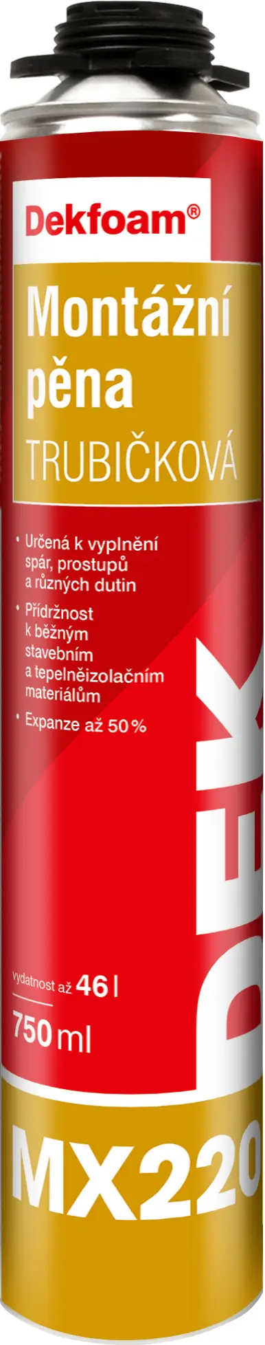 Pěna montážní DEKFOAM MX220 trubičková 750 ml