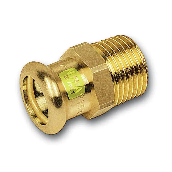 Vsuvka přechodová lisovací Sanha Cu Press Gas 11243G 22 mm × 1" vnější závit