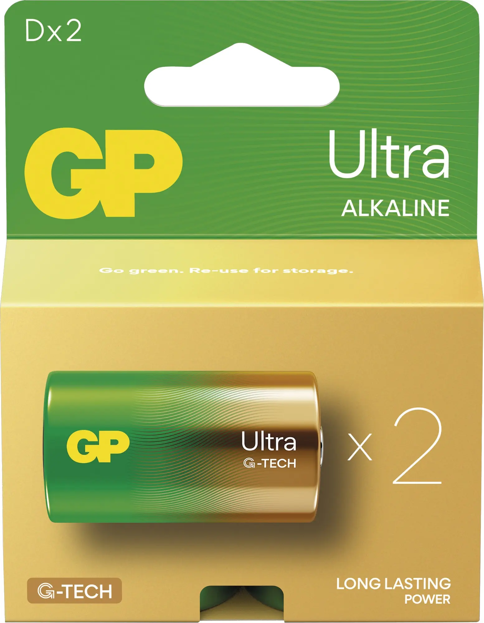 Baterie D (LR20) alkalická GP Ultra 2ks